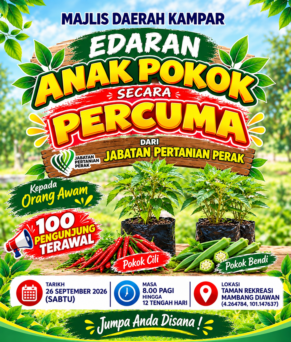 EDARAN ANAK POKOK SAYURAN SECARA PERCUMA!