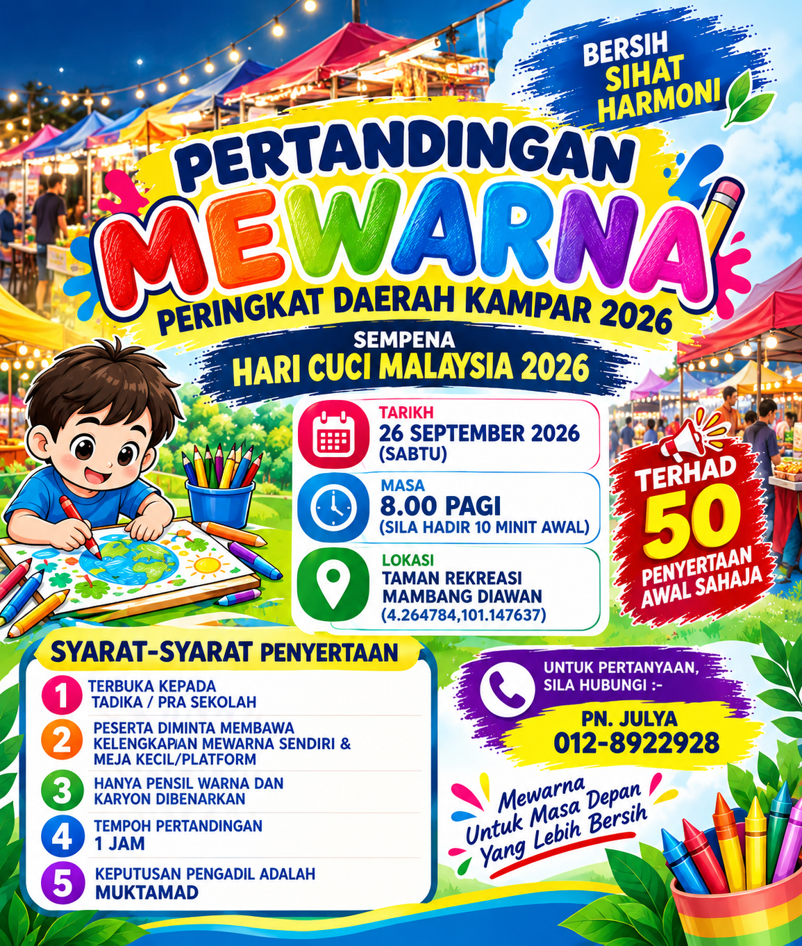 PERTANDINGAN MEWARNA HARI CUCI MALAYSIA