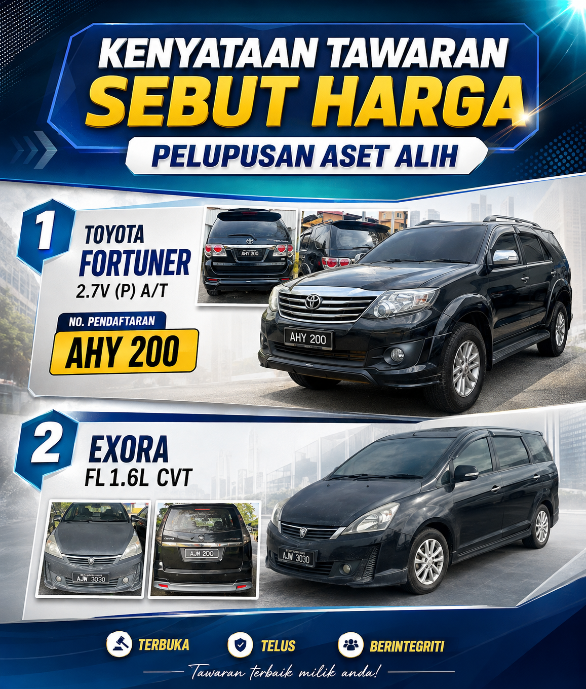 TAWARAN SEBUT HARGA PELUPUSAN ASET ALIH